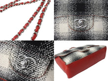 Load image into Gallery viewer, CHANEL シャネル シングルフラップ Wチェーンショルダーバッグ 18番台 ココマーク カーフスキン キャンバス ツイード 美品 中古 66318