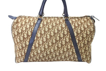 Load image into Gallery viewer, Christian Dior クリスチャンディオール ボストンバッグ 40cm トロッター柄 ブラウン ベージュ キャンバス レザー 良品 中古 66319