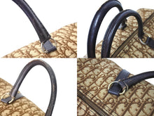 Load image into Gallery viewer, Christian Dior クリスチャンディオール ボストンバッグ 40cm トロッター柄 ブラウン ベージュ キャンバス レザー 良品 中古 66319