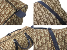 Load image into Gallery viewer, Christian Dior クリスチャンディオール ボストンバッグ 40cm トロッター柄 ブラウン ベージュ キャンバス レザー 良品 中古 66319