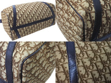 Load image into Gallery viewer, Christian Dior クリスチャンディオール ボストンバッグ 40cm トロッター柄 ブラウン ベージュ キャンバス レザー 良品 中古 66319
