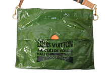 画像をギャラリービューアに読み込む, LOUIS VUITTON ルイヴィトン ブサス ショルダーバッグ M93187 エナメル レザー グリーン オレンジ ゴールド 良品 中古 66320