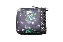 画像をギャラリービューアに読み込む, PRADA プラダ 二つ折り財布 フランケンシュタイン スタッズ 2mo004sasf-ment-zz ブラック グリーン 良品 中古 66329 