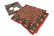 画像をギャラリービューアに読み込む, 新品同様 LOUIS VUITTON ルイヴィトン スカーフ 村上 隆 モノグラムチェリー M71962 シルク ブラウン レッド 中古 66330