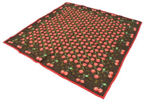 画像をギャラリービューアに読み込む, 新品同様 LOUIS VUITTON ルイヴィトン スカーフ 村上 隆 モノグラムチェリー M71962 シルク ブラウン レッド 中古 66330