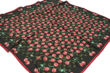 画像をギャラリービューアに読み込む, 新品同様 LOUIS VUITTON ルイヴィトン スカーフ 村上 隆 モノグラムチェリー M71962 シルク ブラウン レッド 中古 66330