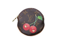 Load image into Gallery viewer, 極美品 LOUIS VUITTON ルイヴィトン ポルトモネ ロン コインケース M95043 モノグラムチェリー 村上隆 ゴールド金具 中古 66331