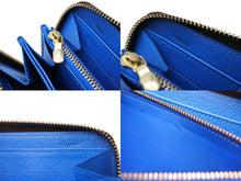 Load image into Gallery viewer, LOUIS VUITTON ルイヴィトン ジッピーウォレット 長財布 M60448 草間彌生 モノグラム パンプキンドット ブルー ブラウン 美品 中古 66332
