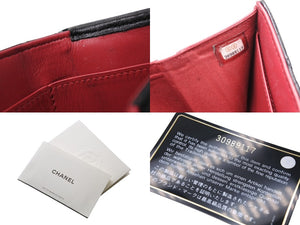 CHANEL シャネル 19 三つ折り財布 ココマーク AP1789 ラムスキン マトラッセ ゴールド金具 ブラック 美品 中古 66334
