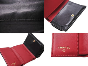 CHANEL シャネル 19 三つ折り財布 ココマーク AP1789 ラムスキン マトラッセ ゴールド金具 ブラック 美品 中古 66334
