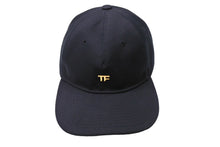 Load image into Gallery viewer, TOM FORD トムフォード COTTON CANVAS TF BASEBALL CAP キャップ ベースボールキャップ ブラック ゴールド金具 美品 中古 66339