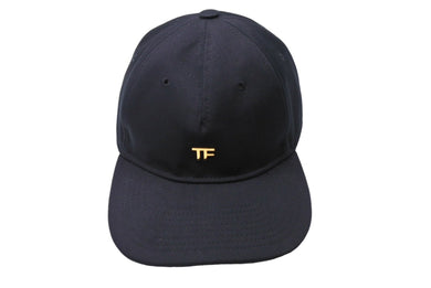 TOM FORD トムフォード COTTON CANVAS TF BASEBALL CAP キャップ ベースボールキャップ ブラック ゴールド金具 美品 中古 66339