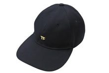 Load image into Gallery viewer, TOM FORD トムフォード COTTON CANVAS TF BASEBALL CAP キャップ ベースボールキャップ ブラック ゴールド金具 美品 中古 66339
