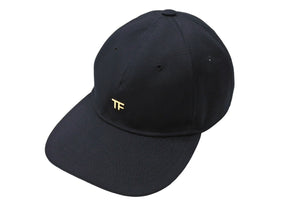 TOM FORD トムフォード COTTON CANVAS TF BASEBALL CAP キャップ ベースボールキャップ ブラック ゴールド金具 美品 中古 66339
