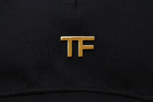 Load image into Gallery viewer, TOM FORD トムフォード COTTON CANVAS TF BASEBALL CAP キャップ ベースボールキャップ ブラック ゴールド金具 美品 中古 66339