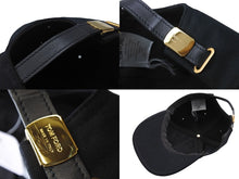 Load image into Gallery viewer, TOM FORD トムフォード COTTON CANVAS TF BASEBALL CAP キャップ ベースボールキャップ ブラック ゴールド金具 美品 中古 66339