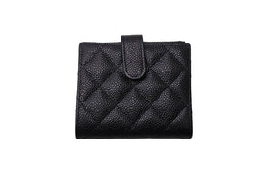 極美品 CHANEL シャネル タイムレス クラシックライン コンパクトウォレット 財布 マトラッセ ココマーク キャビアスキン 中古 66340