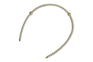 CHANEL シャネル ココマーク フェイクパールカチューシャ ヘアアクセサリー ホワイト ゴールド 美品 中古 66342