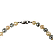 画像をギャラリービューアに読み込む, 極美品 Christian Dior クリスチャンディオール チョーカー パールネックレス 7.7mm GP パール グレー ベージュ 中古 66343