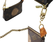 画像をギャラリービューアに読み込む, LOUIS VUITTON ルイヴィトン ミニ ポシェット アクセソワール ポーチ M60153 T&amp;B ブラウン ゴールド金具 美品 中古 66344