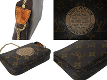 画像をギャラリービューアに読み込む, LOUIS VUITTON ルイヴィトン ミニ ポシェット アクセソワール ポーチ M60153 T&amp;B ブラウン ゴールド金具 美品 中古 66344