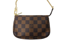 画像をギャラリービューアに読み込む, 極美品 LOUIS VUITTON ルイヴィトン ミニ ポシェット アクセソワール ポーチ N58009 ダミエキャンバス ゴールド金具 中古 66345