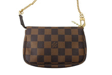 画像をギャラリービューアに読み込む, 極美品 LOUIS VUITTON ルイヴィトン ミニ ポシェット アクセソワール ポーチ N58009 ダミエキャンバス ゴールド金具 中古 66345