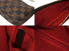 画像をギャラリービューアに読み込む, 極美品 LOUIS VUITTON ルイヴィトン ミニ ポシェット アクセソワール ポーチ N58009 ダミエキャンバス ゴールド金具 中古 66345