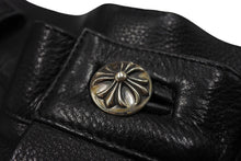 画像をギャラリービューアに読み込む, 未使用 CHROME HEARTS クロムハーツ 24年完売 カーペンター ダブルニー レザーパンツ ブラック SV925 サイズ34 中古 66352 