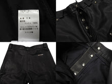 画像をギャラリービューアに読み込む, 未使用 CHROME HEARTS クロムハーツ 24年完売 カーペンター ダブルニー レザーパンツ ブラック SV925 サイズ34 中古 66352 