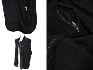 CHROME HEARTS クロムハーツ PAPA V2 ベスト サイズL ダガージップ スクロールタグ シルク コットン シルバー925 美品 中古 66353