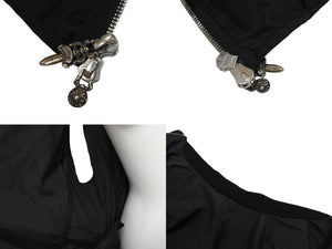 CHROME HEARTS クロムハーツ PAPA V2 ベスト サイズL ダガージップ スクロールタグ シルク コットン シルバー925 美品 中古 66353