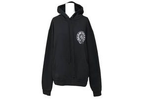 CHROME HEARTS クロムハーツ パーカー プルオーバー ホースシュープリント ホワイト ブラック サイズXS 美品 中古 66357