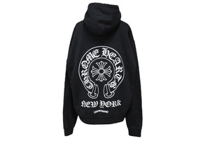 CHROME HEARTS クロムハーツ パーカー プルオーバー ホースシュープリント ホワイト ブラック サイズXS 美品 中古 66357