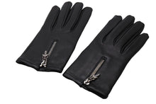 Load image into Gallery viewer, 極美品 CHROME HEARTS クロムハーツ DGR ZIP GROVE ダガージップ レザー グローブ 手袋 ブラック シルバー金具 サイズ8 中古 66360
