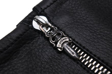 Load image into Gallery viewer, 極美品 CHROME HEARTS クロムハーツ DGR ZIP GROVE ダガージップ レザー グローブ 手袋 ブラック シルバー金具 サイズ8 中古 66360