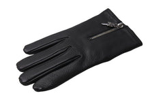 Load image into Gallery viewer, 極美品 CHROME HEARTS クロムハーツ DGR ZIP GROVE ダガージップ レザー グローブ 手袋 ブラック シルバー金具 サイズ8 中古 66360