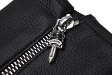 Load image into Gallery viewer, 極美品 CHROME HEARTS クロムハーツ DGR ZIP GROVE ダガージップ レザー グローブ 手袋 ブラック シルバー金具 サイズ8 中古 66360