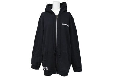 CHROME HEARTS クロムハーツ ジップパーカー トップス フーディ サイズXXL シルバー金具 ブラック 美品 中古 66361