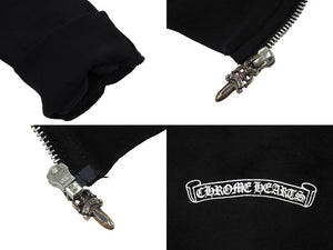 CHROME HEARTS クロムハーツ ジップパーカー トップス フーディ サイズXXL シルバー金具 ブラック 美品 中古 66361