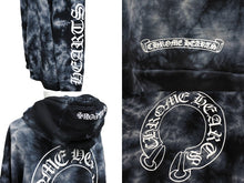 Load image into Gallery viewer, 極美品 ChromeHearts クロムハーツ タイダイ柄ホースシュープリントプルオーバーパーカー ブラック サイズL 中古 66371
