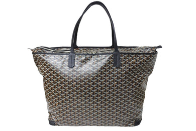 極美品 GOYARD ゴヤール アルトワGM バッグ トートバッグ ARTOISGMLTY01CL01P PVC レザー ブラック シルバー金具 中古 66376