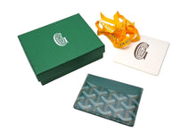 画像をギャラリービューアに読み込む, 新品未使用 GOYARD ゴヤール サン シュルピス カードケース グリーン PVC レザー STSULPPMLTY09CL09X 中古 66377