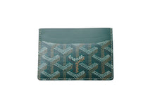 画像をギャラリービューアに読み込む, 新品未使用 GOYARD ゴヤール サン シュルピス カードケース グリーン PVC レザー STSULPPMLTY09CL09X 中古 66377