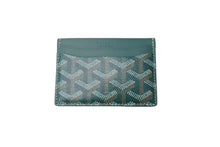 画像をギャラリービューアに読み込む, 新品未使用 GOYARD ゴヤール サン シュルピス カードケース グリーン PVC レザー STSULPPMLTY09CL09X 中古 66378