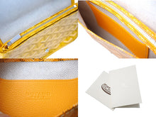画像をギャラリービューアに読み込む, 新品未使用 GOYARD ゴヤール プリュメ ポーチウォレット 二つ折り財布 PLUMETPMLTY08CL08P イエロー シルバー金具 中古 66379