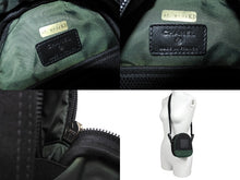 Load image into Gallery viewer, CHANEL シャネル ココマーク スポーツライン ショルダーバッグ 8番台 ブラック グリーン キャンバス 美品 中古 66381