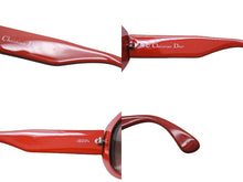 画像をギャラリービューアに読み込む, ChristianDior クリスチャンディオール サングラス 2556A プラスチック ブラック ワインレッド サイズ55□15 美品 中古 66388