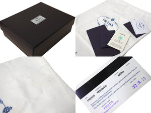 PRADA プラダ ホーボー RE-EDITION 2000 ホーボー ハンドバッグ トライアングル ブラック ナイロン ロゴロゴ 1NE515 美品 中古 66392 