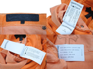 ChromeHearts クロムハーツ ギャラリーデプト リーバイス クロスパッチフレアデニムパンツ オレンジ サイズ28 美品 中古 66398